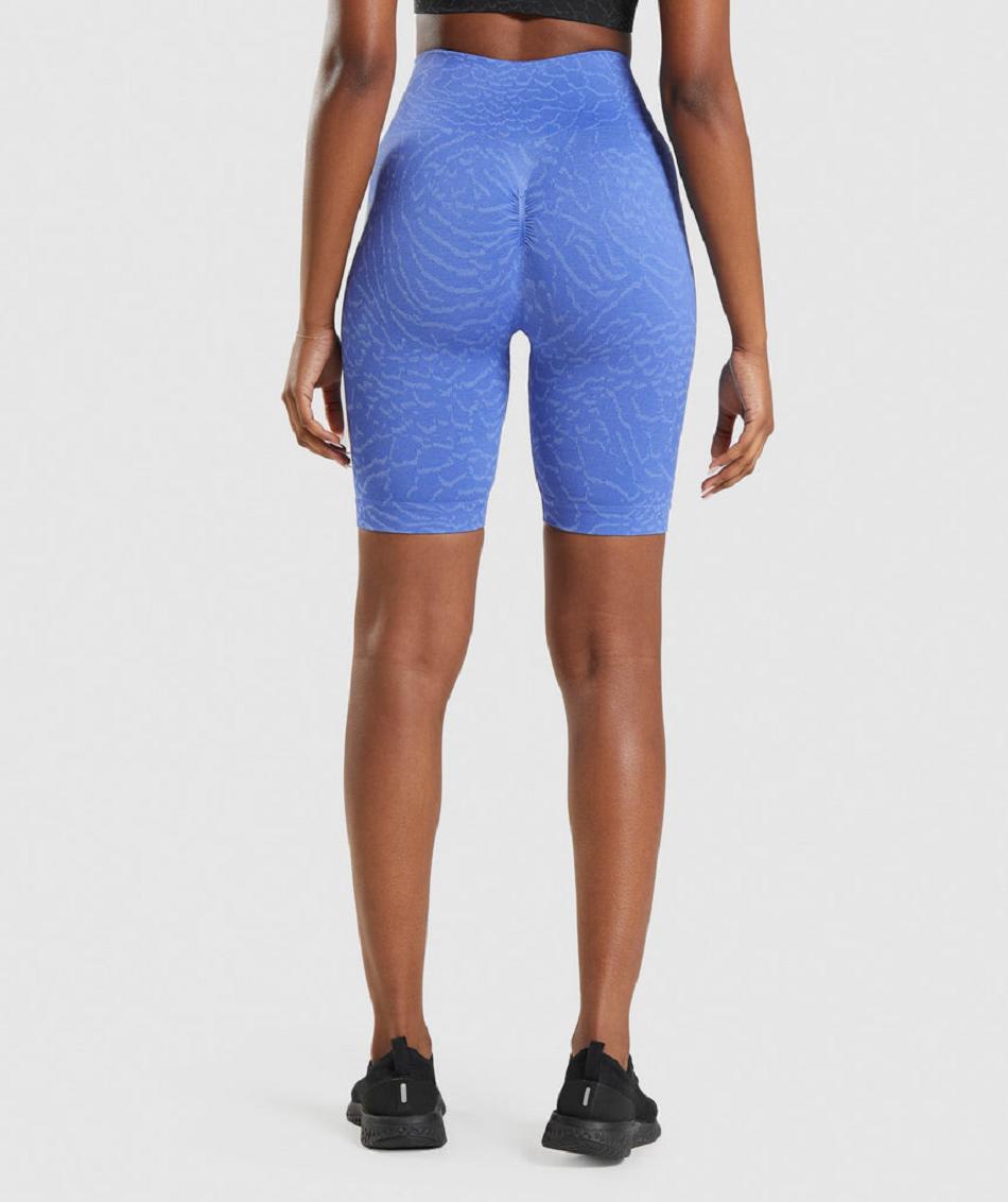 Pantalones Cortos Gymshark Adapt Animal Seamless Cycling Mujer Azules | CO 2794CTV